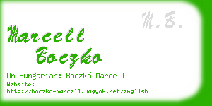 marcell boczko business card