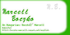 marcell boczko business card
